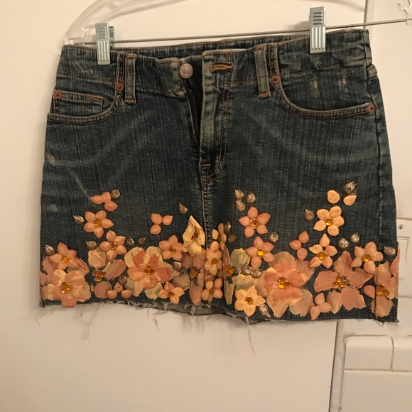 Ema Savahl Dresses & Skirts - “Ema Savahl” Jean skirt- handmade, one-of-a-kind